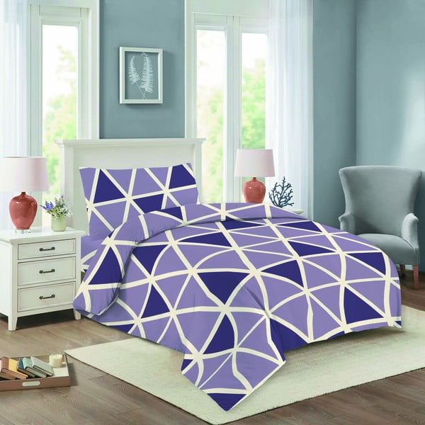 Violeta kokvilnas gultas veļa 140x200 cm Nela – Cotton House