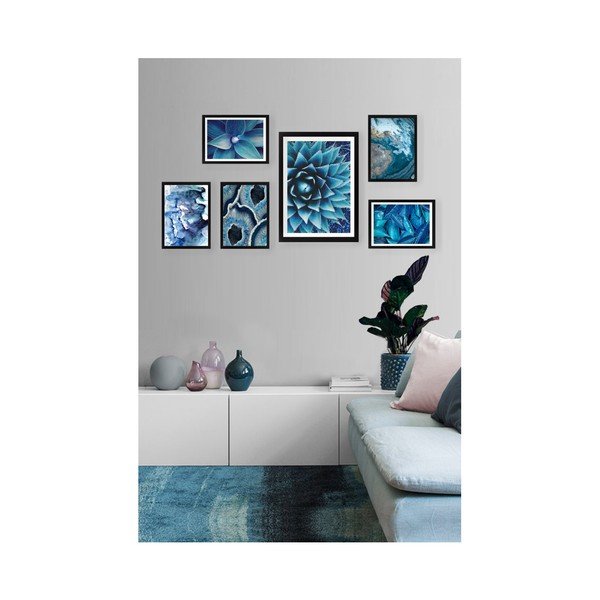 6 sienu gleznu komplekts Tablo Center Blue Dreams
