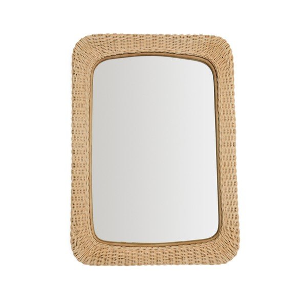 Sienas spogulis ar rotangpalmas rāmi 58x79 cm Zilna – Kave Home-image-3