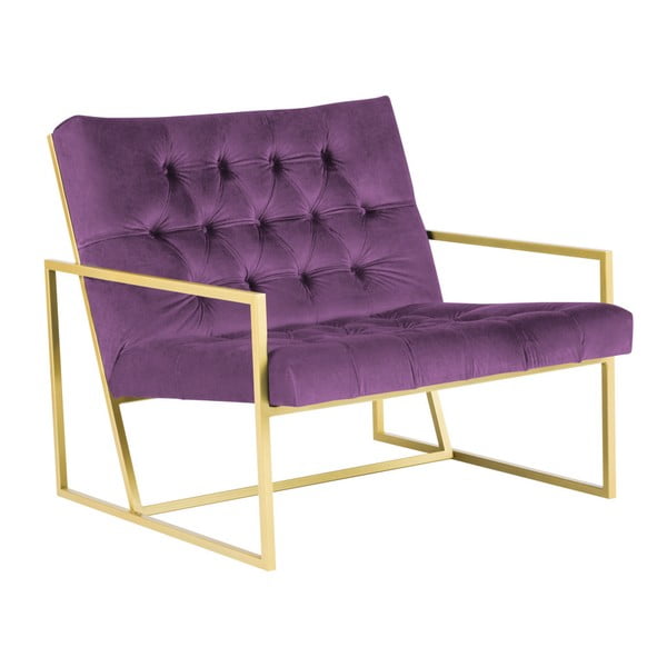 Violets krēsls ar zelta dizainu Mazzini Sofas Bono