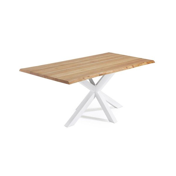 Ēdamgalds ar ozolkoka imitācijas galda virsmu 90x160 cm Argo – Kave Home-image-1