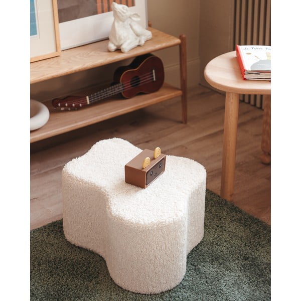 Krēmkrāsas bērnu pufs no buklē auduma Cloud – Wigiwama-image-3