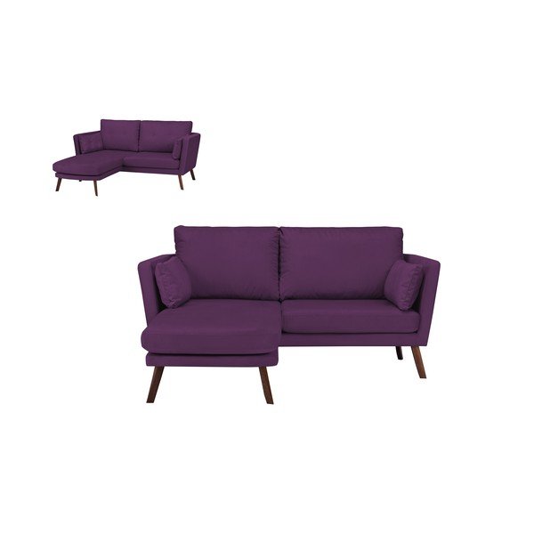 Tumši violets trīsvietīgs dīvāns Mazzini Sofas Elena, ar atpūtas krēslu kreisajā stūrī-image-4