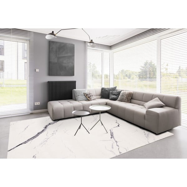 Krēmkrāsas vilnas paklājs 200x300 cm Marble – Agnella-image-1