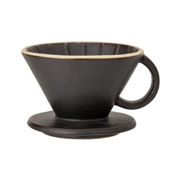Melna keramikas filtrēšanas kafijas tasīte Bloomingville Leah, ø 11 cm