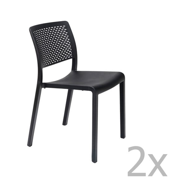 2 melnu dārza krēslu komplekts Resol Trama Simple