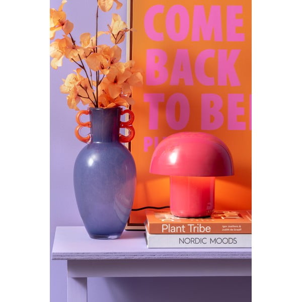 Rozā galda lampa ar metāla abažūru (augstums 20 cm) Fat Mushroom – Leitmotiv-image-1