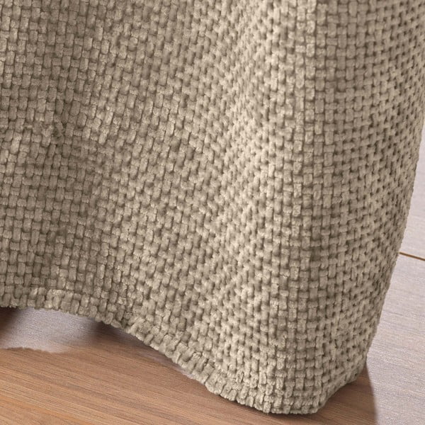 Gaiši brūns aizkars no šenila 140x260 cm Leo – douceur d'intérieur-image-4