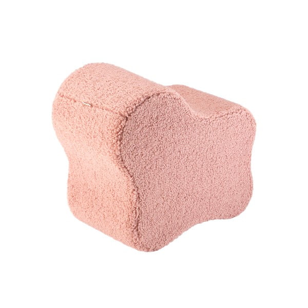 Rozā bērnu pufs no buklē auduma Cloud – Wigiwama-image-2