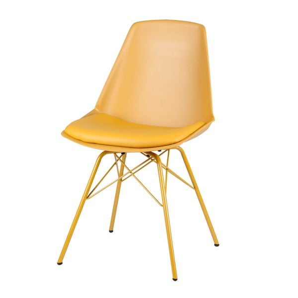 4 dzelteno krēslu komplekts sømcasa Tania