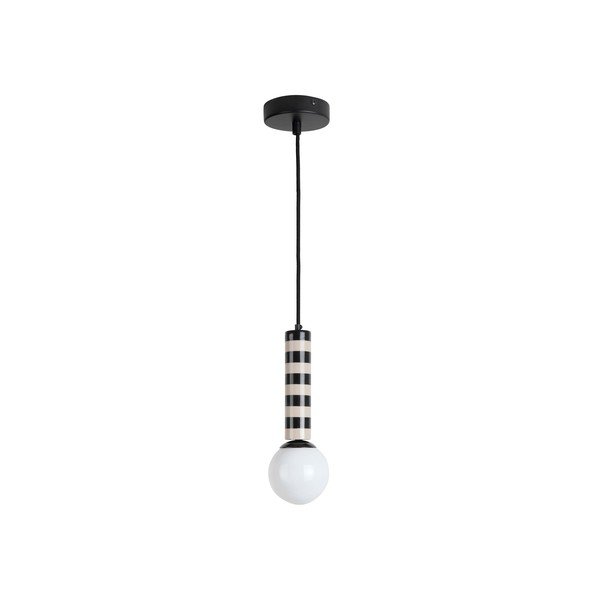 Melna/pelēkbrūna metāla piekaramā lampa ø 12 cm Rayado – Leitmotiv-image-2