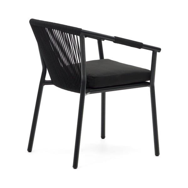 Melns metāla dārza krēsls Xelida – Kave Home-image-3