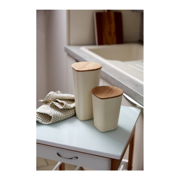 Bēša uzglabāšanas kārba ar bambusa vāku Wenko Derry, 750 ml-image-2