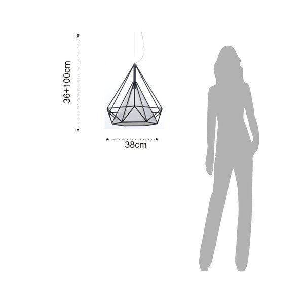 Melns piekaramais gaismeklis Tomasucci Diamond-image-3