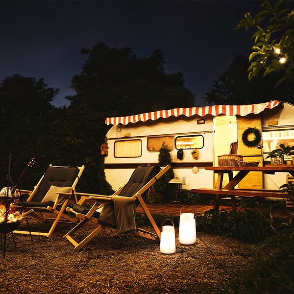 Balta/brūna LED galda lampa (augstums 26 cm) Collgar – Fischer & Honsel-image-1