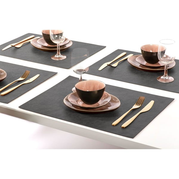 Melns ādas imitācijas paliktnis ZicZac Troja Rectangle, 33 x 45 cm-image-1