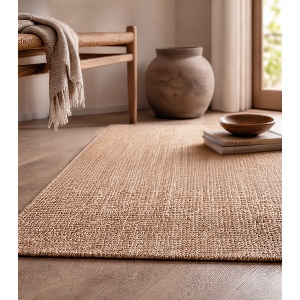 Dabīga toņa džutas celiņa paklājs 80x200 cm Bouclé – Hanse Home-image-3