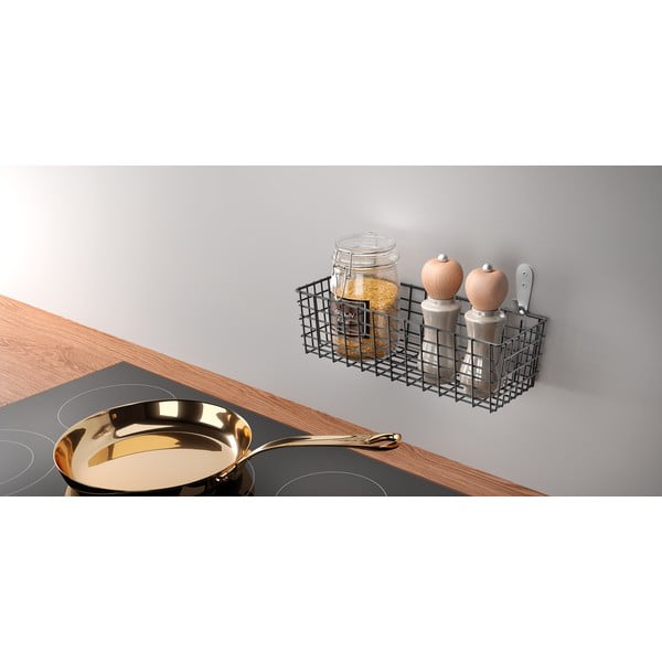 Melns sienas virtuves grozs Metaltex Koala Lava-image-1