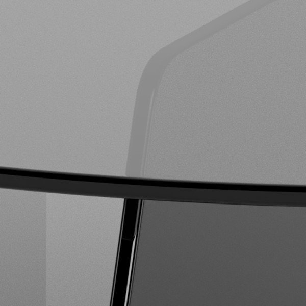 Pelēks stikla apaļš žurnālgaldiņš ø 80 cm Samos – Actona-image-3