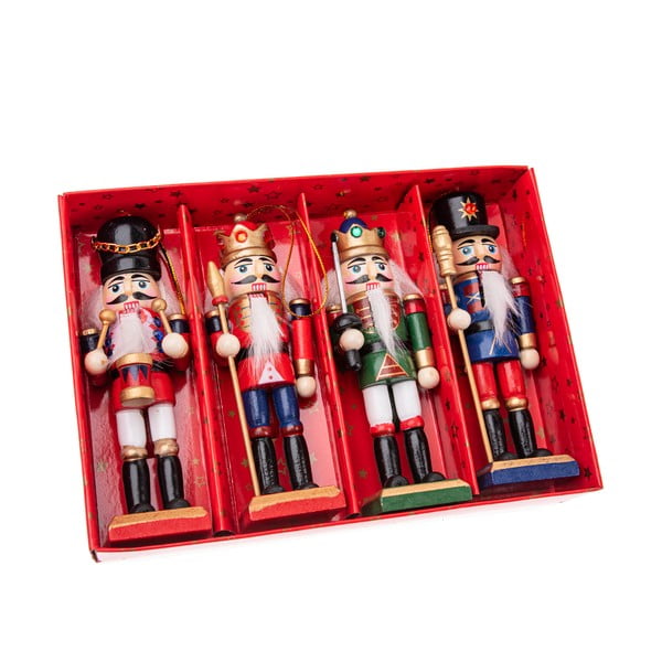 Koka Ziemassvētku eglītes rotājumi (4 gab.) 12,5 cm – Dakls