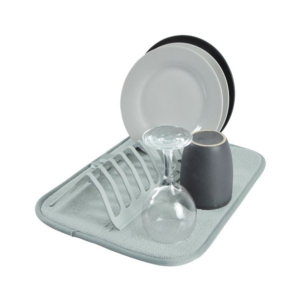 Gaiši zils plastmasas trauku žāvēšanas paliktnis 36x28 cm – Homéa-image-1