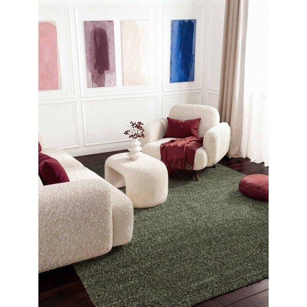 Zaļš ar rokām darināts buklē paklājs 160x230 cm Notting Hill Portobello – Ted Baker-image-2