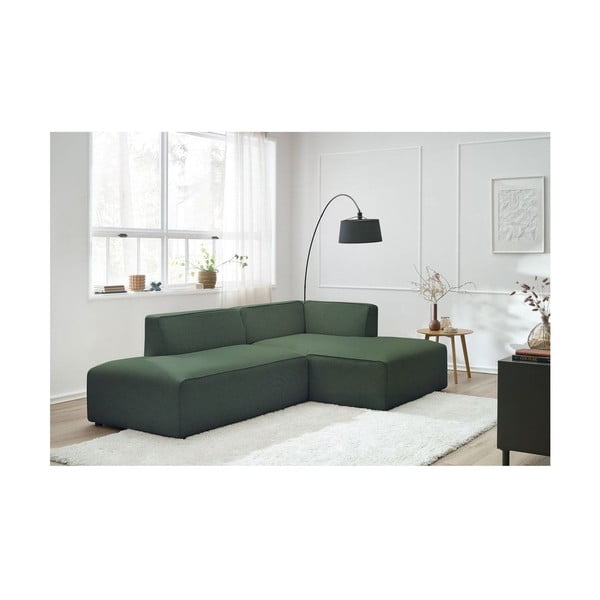 Zaļš modulārais stūra dīvāns (ar labo stūri/L veida) Megeve – Bobochic Paris-image-4