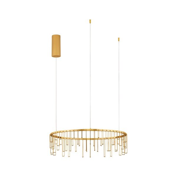 Zelta krāsas alumīnija LED piekaramā lampa ar regulējamu spilgtumu ø 65 cm Stellar – Nova Luce