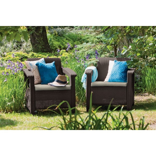 Brūns dārza atpūtas krēsls Corfu – Keter-image-1