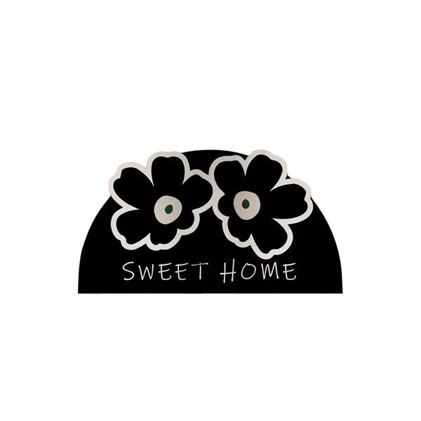 Melns vannas istabas paklājiņš 60x100 cm Miedo – Foutastic