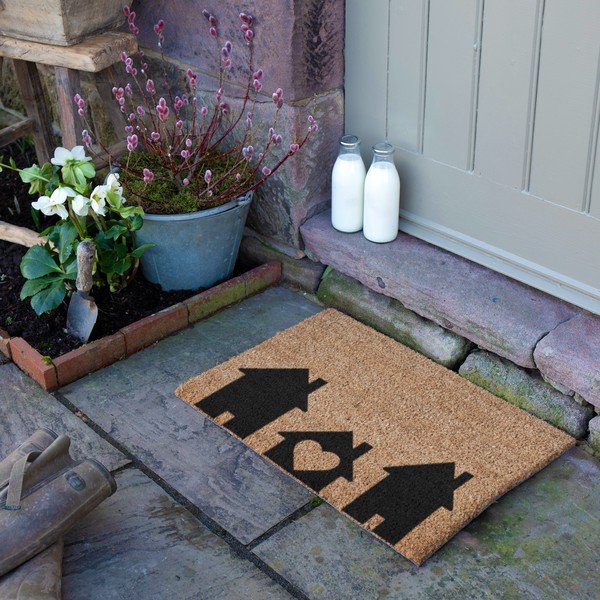Kokosšķiedras kājslauķis 40x60 cm Home Is Where the Heart Is – Artsy Doormats-image-3