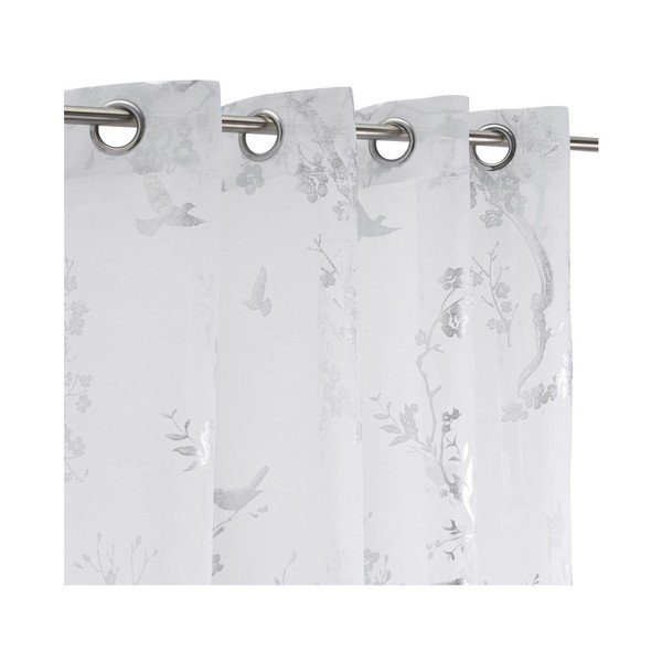 Balts/sudraba krāsas dienas aizkars 140x260 cm Paradis – Casa Selección-image-2