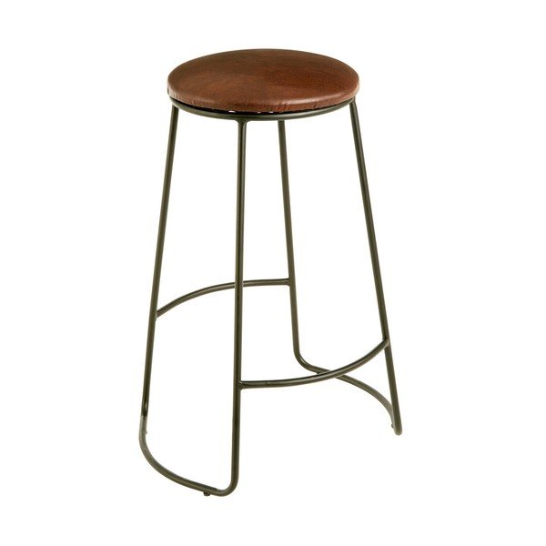 Melna/brūna polsterēta bāra taburete (sēdekļa augstums 64 cm) Brixton – Premier Housewares