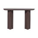 Tumši brūns spīdīgs konsoles galds 35x120 cm Evara – WOOOD