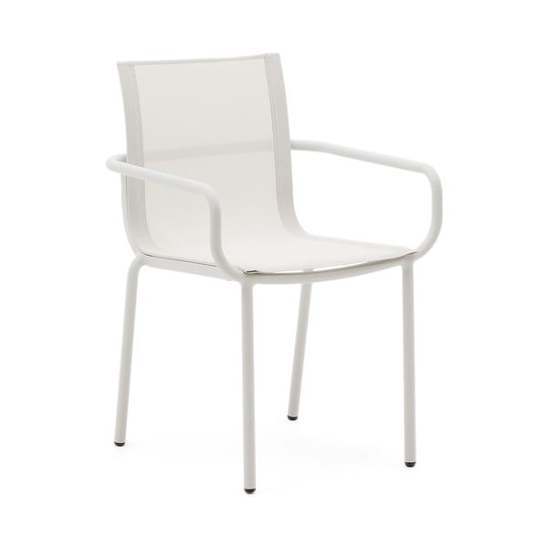 Balts metāla dārza krēsls Galdana – Kave Home
