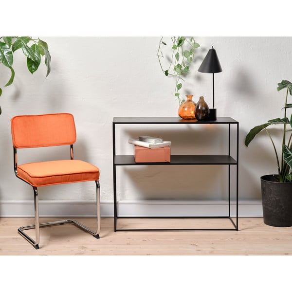 Oranžs velveta pusdienu krēsls Rupert – Unique Furniture-image-2