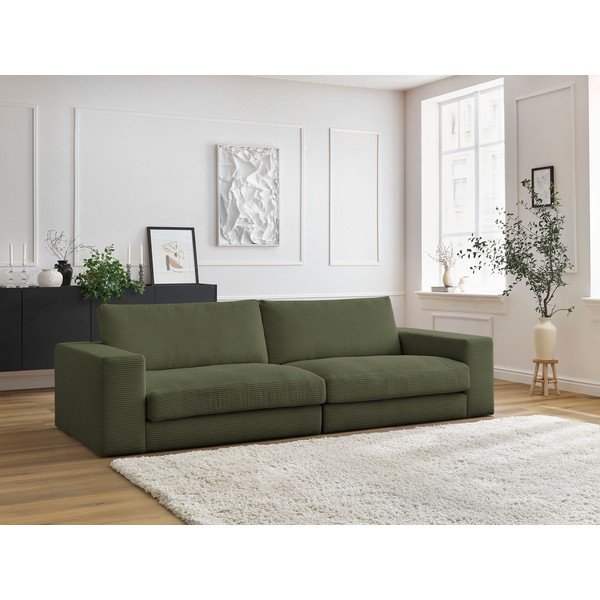 Zaļš velveta dīvāns 274 cm Leonard – Bobochic Paris-image-1