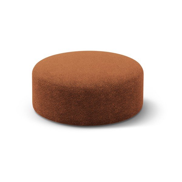 Ķieģeļu sarkans pufs no buklē auduma Dia – Micadoni 