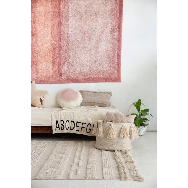 Gaiši pelēks/krēmkrāsas mazgājams/ar rokām darināts kokvilnas paklājs 140x200 cm Air Natural – Lorena Canals-image-3