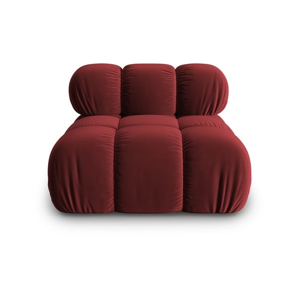 Sarkans samta modulārais dīvāns (vidējā moduļa) Bellis – Micadoni Home