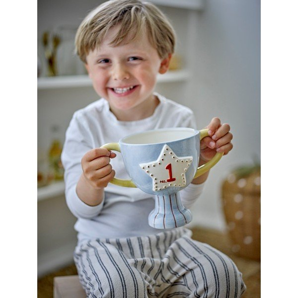 Keramikas ar rokām apgleznots puķu poda apvalks Trophy – Bloomingville Mini-image-2