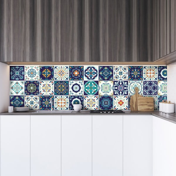 30 dekoratīvo sienas uzlīmju komplekts Ambiance Forli, 20 x 20 cm