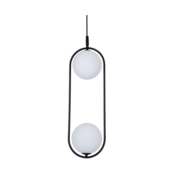 Melna piekaramā lampa ar stikla abažūru 18,5x15 cm Cordel – Candellux Lighting-image-2