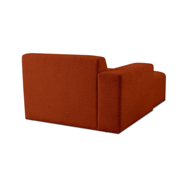 Ķieģeļu sarkans modulārais dīvāns no buklē auduma (ar kreiso stūri) Roxy – Scandic-image-3