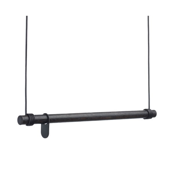 Melns ozola masīvkoka sienas pakaramais 80 cm Swing M – LIND DNA