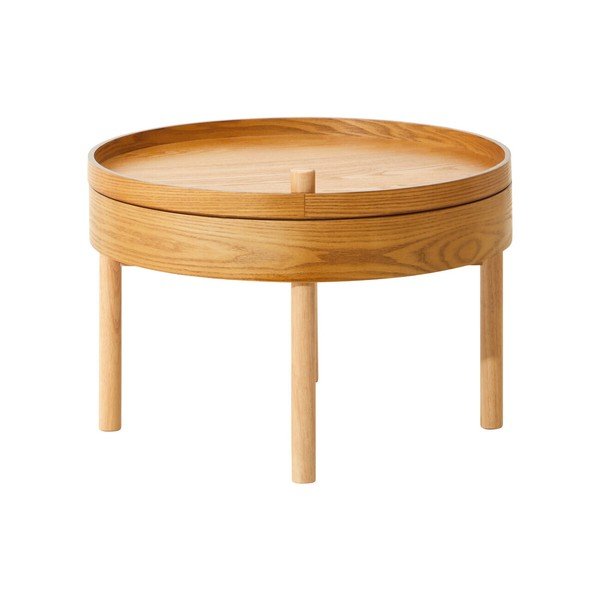 Apaļš sānu galdiņš ar priedes koka imitāciju ø 60 cm Viborg – Premier Housewares