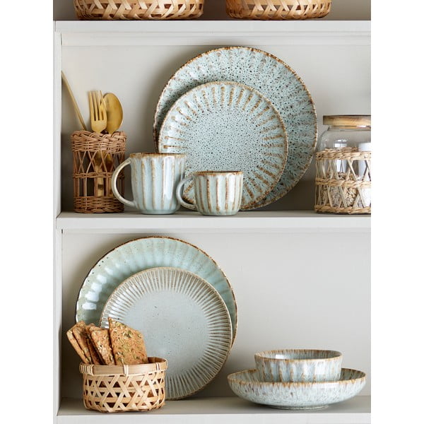 Akmensmasas pusdienu komplekts (12 gab.) Fleur – Bloomingville-image-1