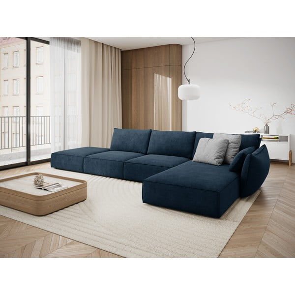 Tumši zils stūra dīvāns (labais stūris) Vanda – Mazzini Sofas-image-1