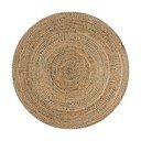 Zils/dabīga toņa džutas apaļš paklājs ø 133 cm Capri – Flair Rugs