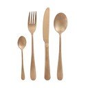 16 daļīgs galda piederumu komplekts zelta krāsā Brandani